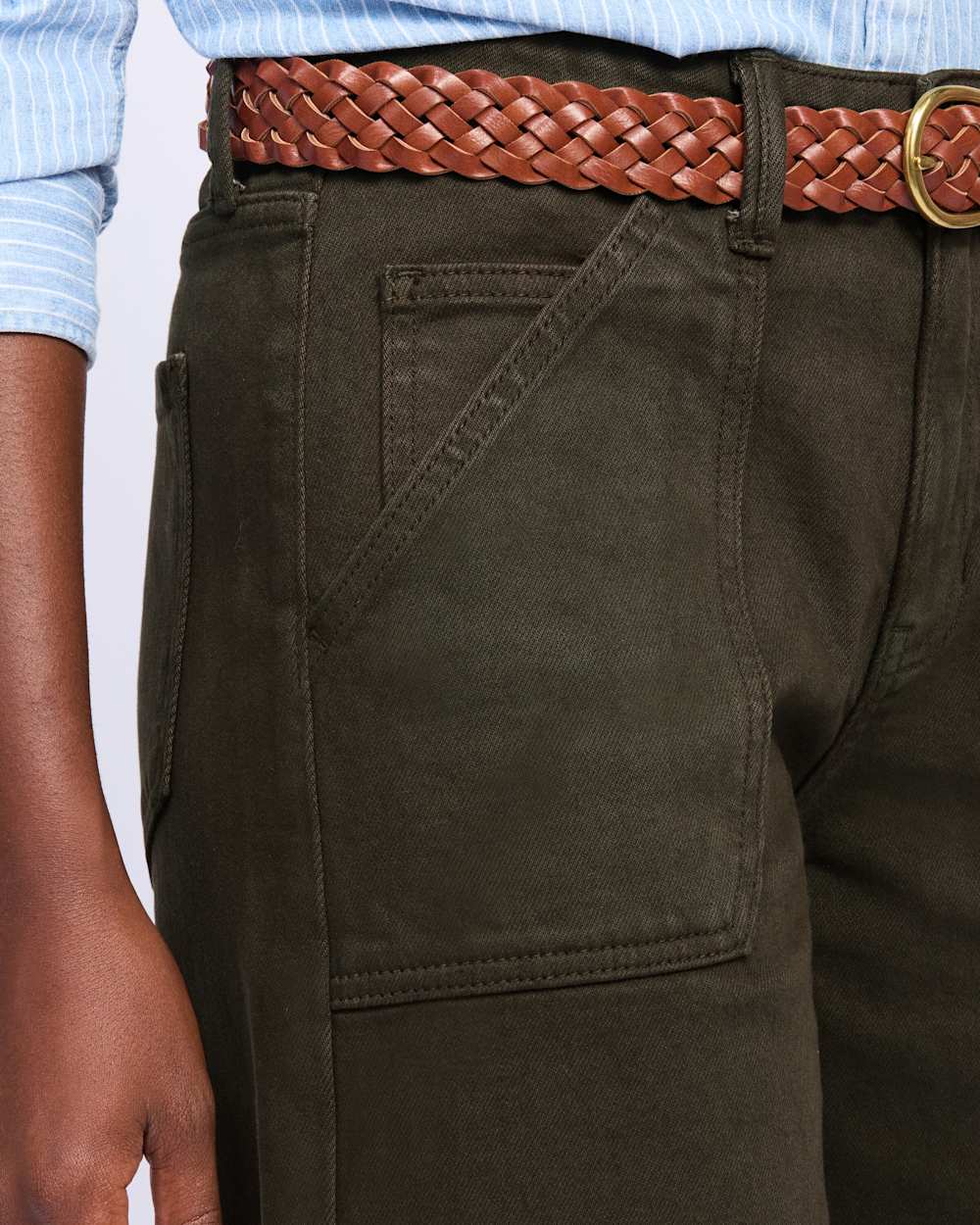 Raina Patch Pocket Slim Wide Leg Jean