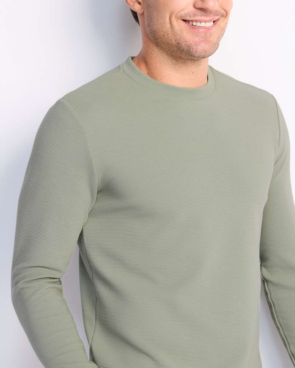 Long Sleeve Ottoman Texture Crewneck