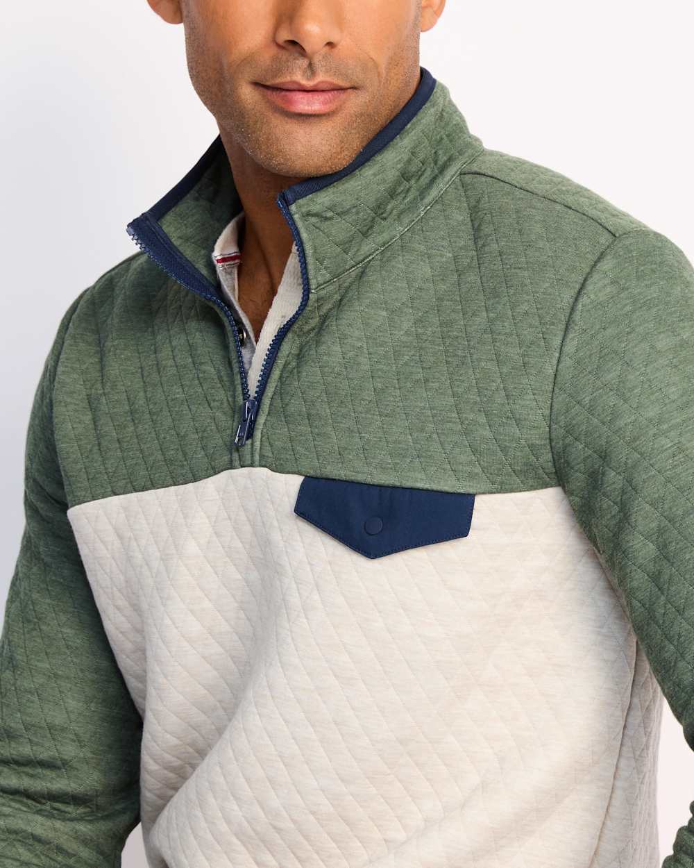 Corbet Quilted Pullover Mock