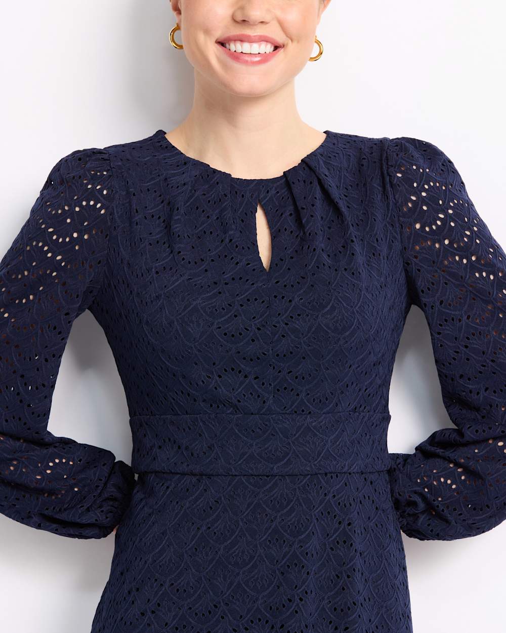 Pleated Puff Sleeve Mini Dress