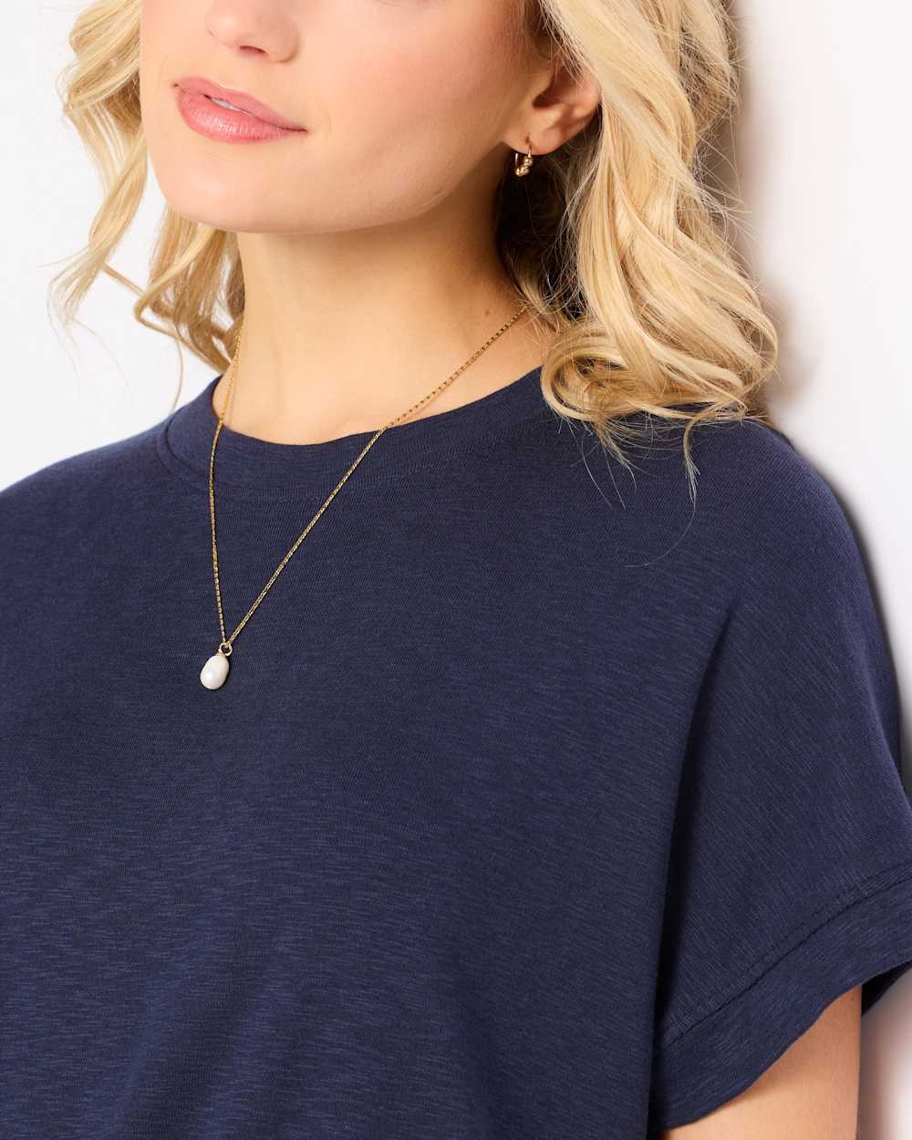 Gianna Textured Slub Jersey Twist Back Tee