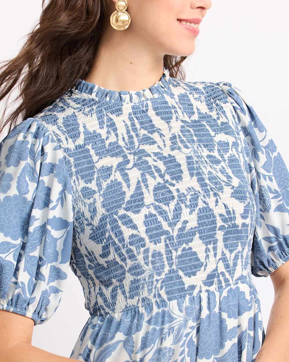 Gloria Tier Hem Puff Sleeve Dress