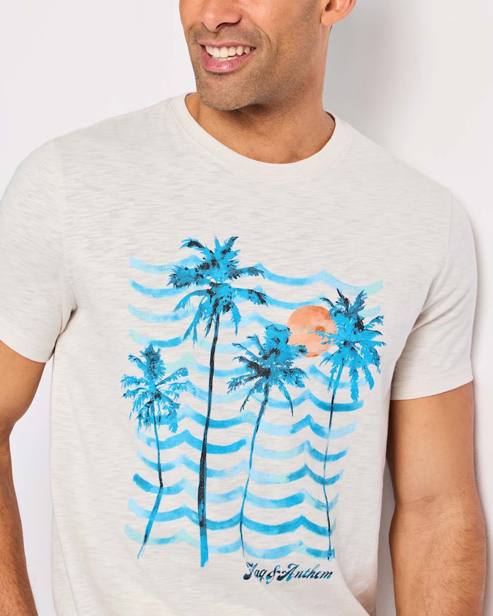 Palm & Waves Graphic Slub Tee