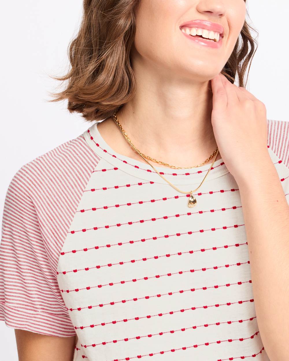 Annika Short Sleeve Crew Neck Knit Tee