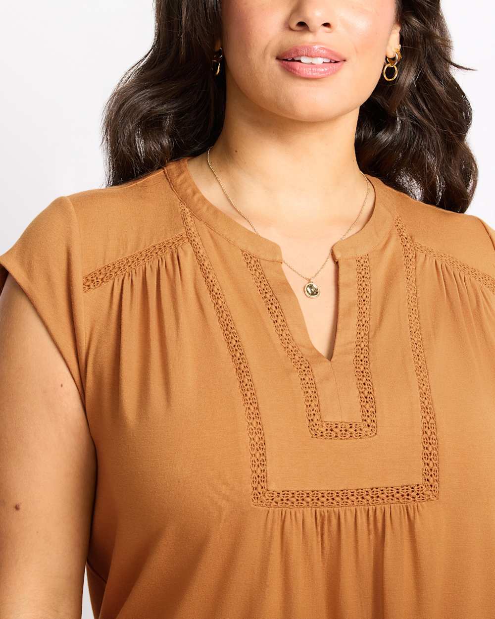 Namika Split Neck Knit Top