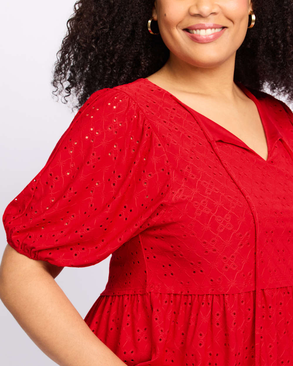 Haven Knit Eyelet Babydoll Top
