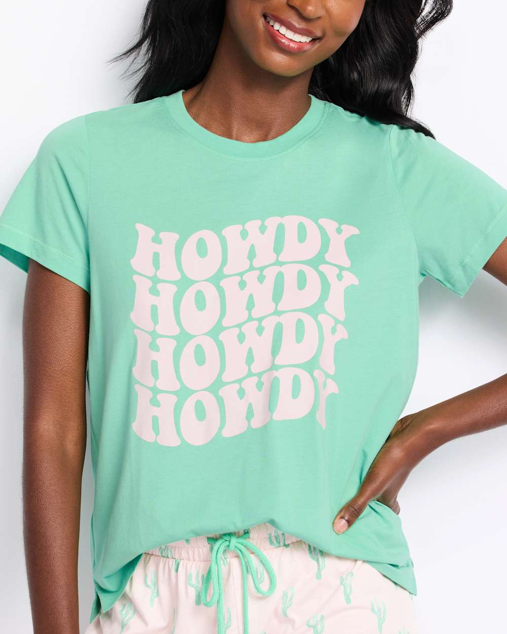 Graphic Screenprint Short Sleeve and Short Sleep & Lounge Set