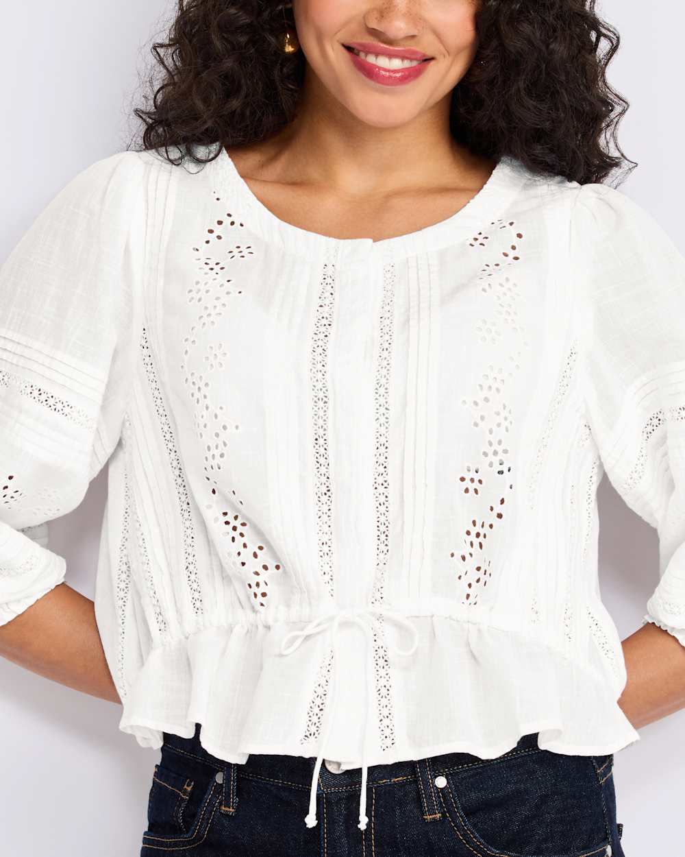Valeria Peplum Cotton Blouse