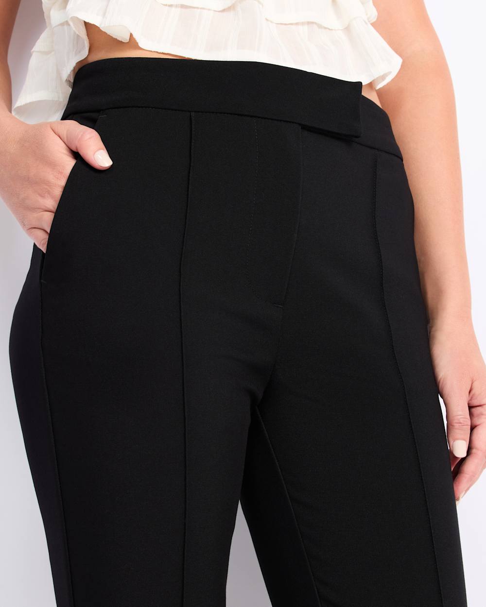 Diana Mid Rise Front Slit Tailored Trouser