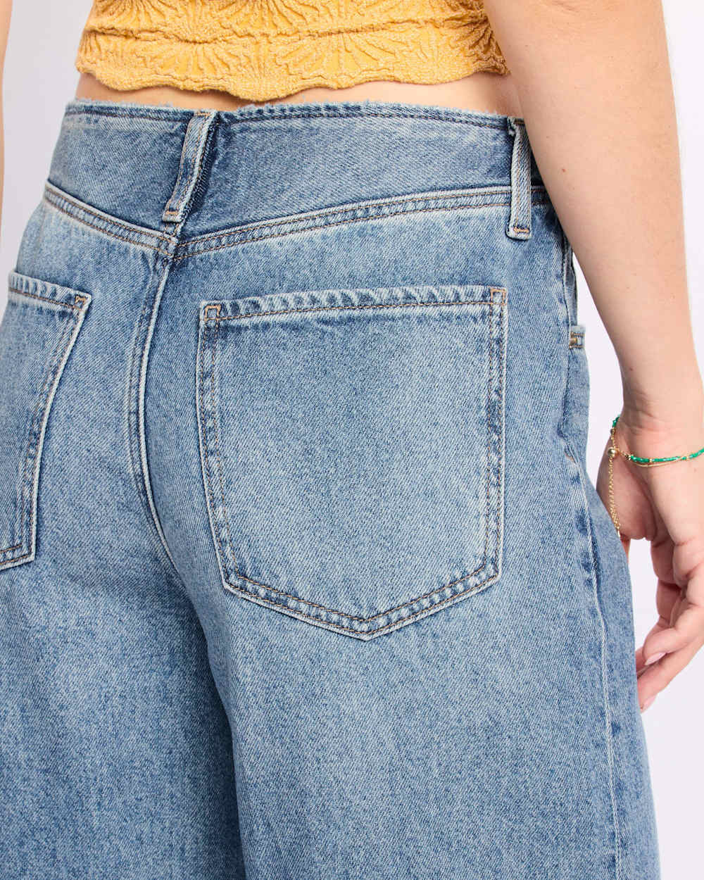 The Kickback Waistless Mid Rise Palazzo Jean
