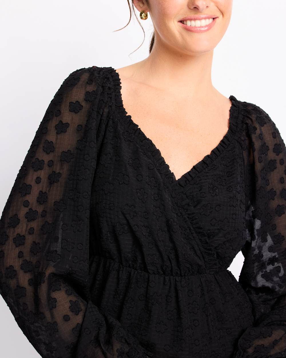 Margot Long Sleeve Surplice Dress