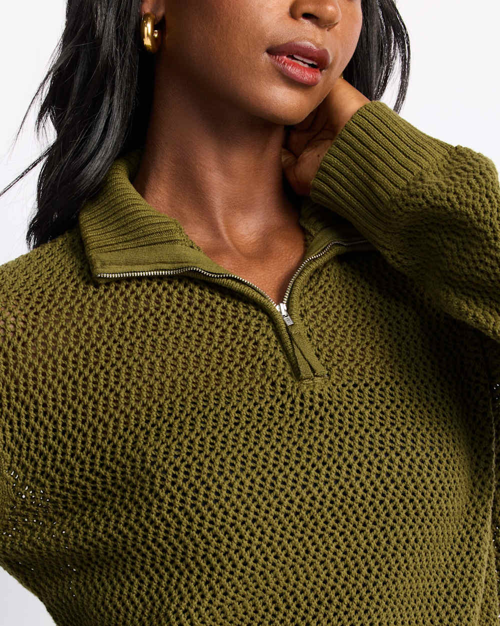 Mya Quarter Zip Long Sleeve Sweater