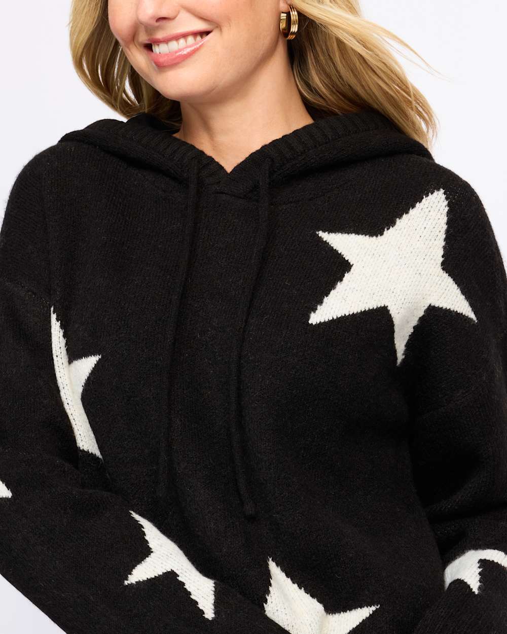 NATALIE STAR INTARSIA HOODIE