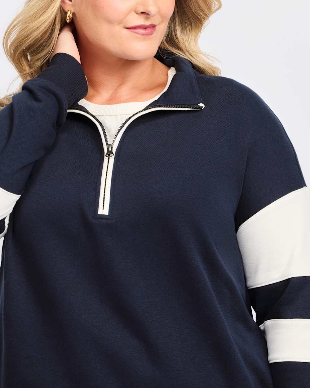 Mina Terry Quarter Zip Sweatshirt