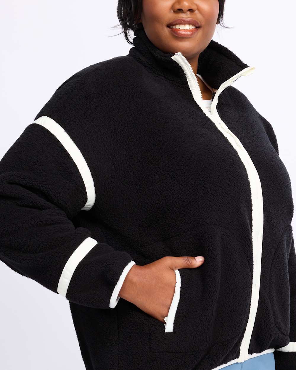 Sherpa Colorblock Full Zip Jacket