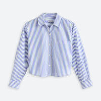 Stitch Fix Womens blue and white striped collared blouse