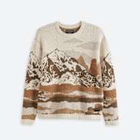 Stitch Fix Men's intarsia mountain scene sweater