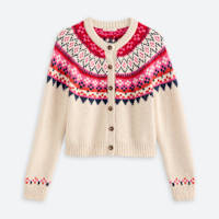 Stitch Fix women's red, white, and pink cardigan