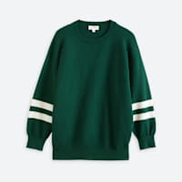 Stitch Fix green varsity stripe sweater