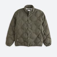 Stitch Fix men's olive green quilted puffer jacket