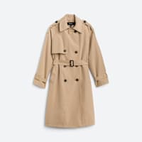 Stitch Fix grey tan trench coat with belt
