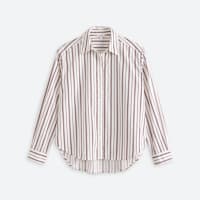 Stitch Fix women's white striped button front shirt