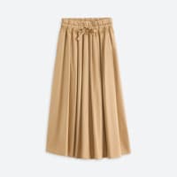 Stitch Fix tan pleated tie front maxi skirt