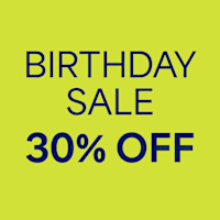 Birthday sale 30% off