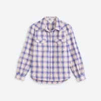 Stitch Fix blue and pink long sleeve plaid shirt