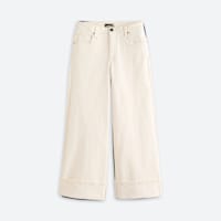 Stitch Fix wide leg cuffed white jeans