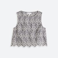 Stitch Fix sleeveless tank top with zig zag hem and sparkles