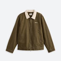 Stitch Fix olive green jacket with white collar