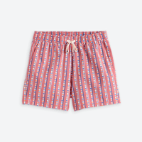 Stitch Fix men's light red patterned drawstring swim shorts