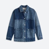 Women's denim patchwork jacket