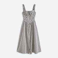 Women's black and white gingham sleeveless dress