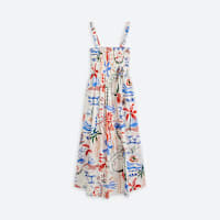 Women's sleeveless patterned midi dress