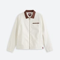 Stitch Fix men's white jacket with brown collar