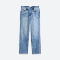 Women's faded mid wash jeans