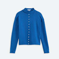 Women's blue button front cardigan