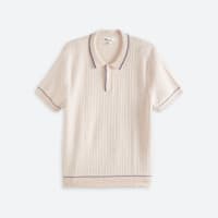 Men's off white short sleeve polo