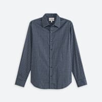 Men's navy blue button down shirt