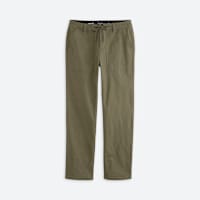 Men's olive green tie waist pants