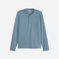 Men's light blue long sleeve henley tee