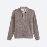Men's brown long sleeve polo