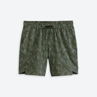 Men's dark green swim shorts