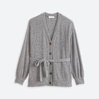 Womens maternity grey cardigan with wrap closure