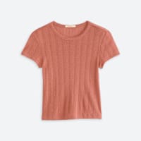 Women's orange ribbed tee