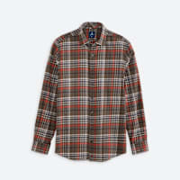 Men's brown plaid flannel