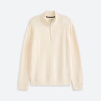 Men's cream quarter zip sweater