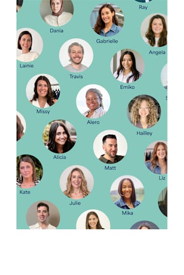 Image of various headshots displaying Stitch Fix’s real Stylists with their respective names.